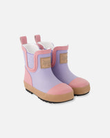 Short Rain Boots In Natural Rubber Lavender-0