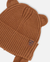Baby Knit Hat Brown-4