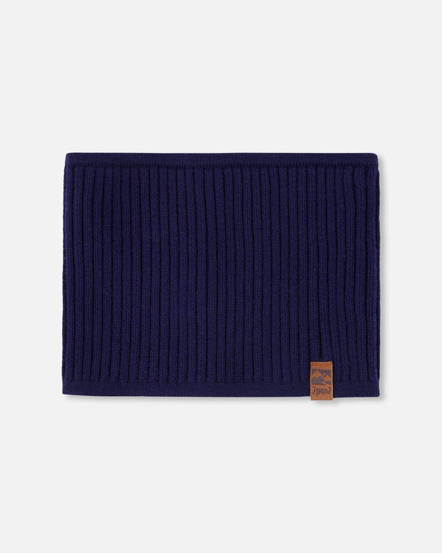 Knit Neckwarmer Navy Blue-0
