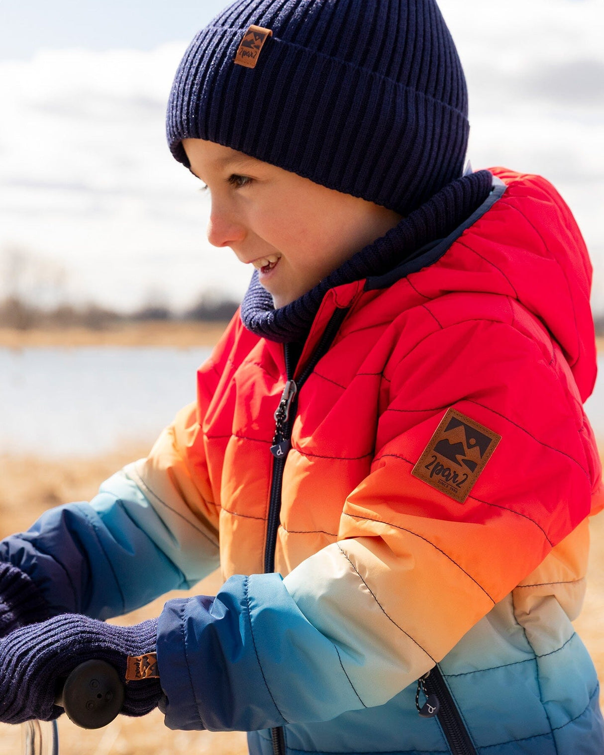 Knit Neckwarmer Navy Blue-1