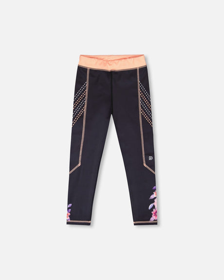 Athletic Leggings In Recycled Polyester Black-0