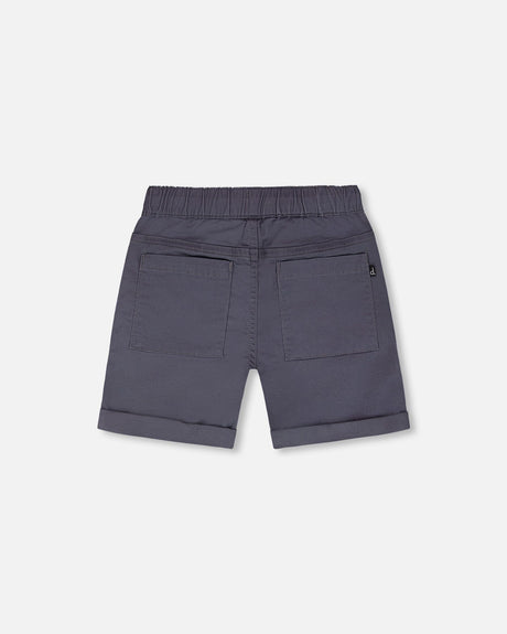 Stretch Twill Shorts Grey-2