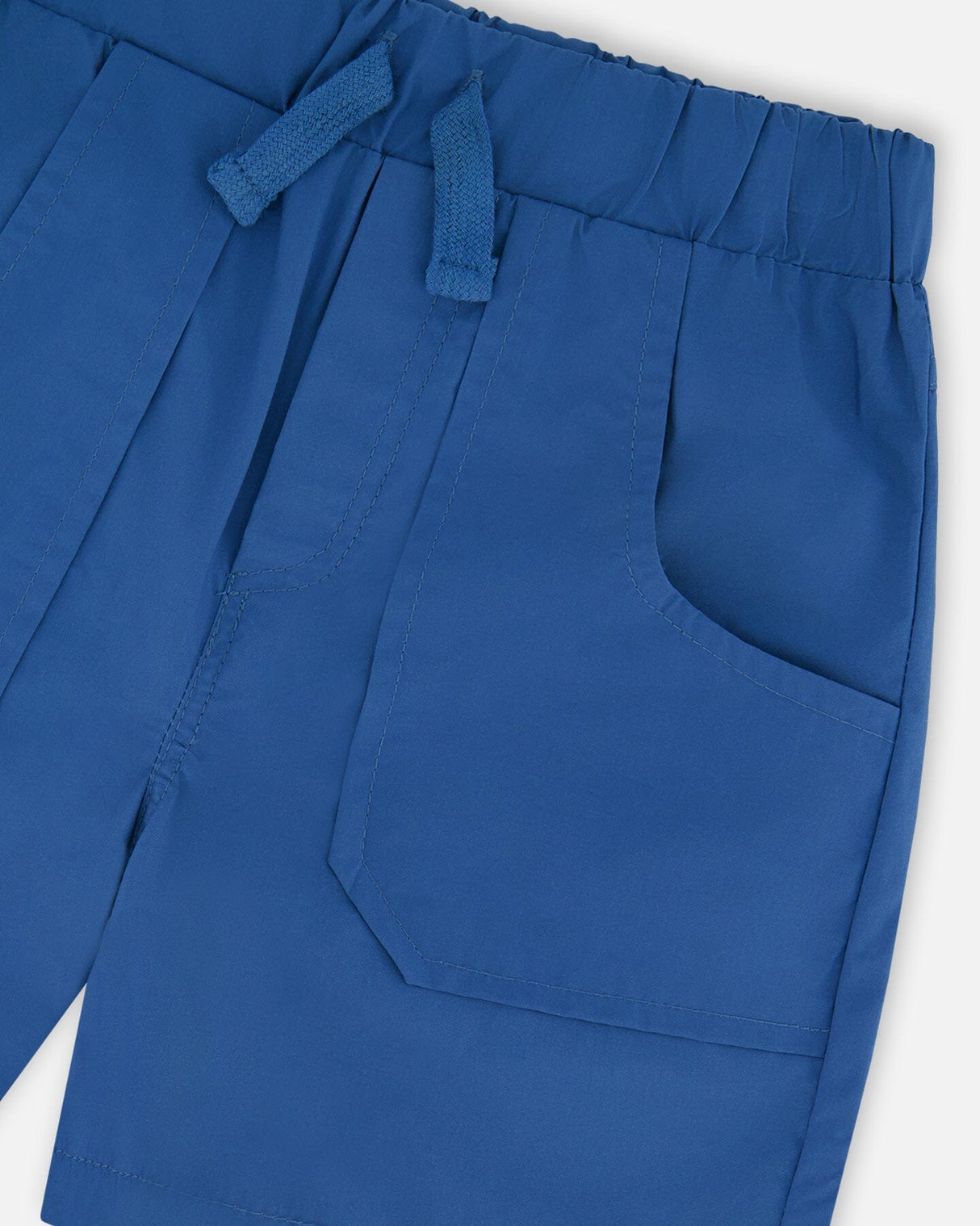 Parachute Shorts With Patch Pockets Dark Blue-4