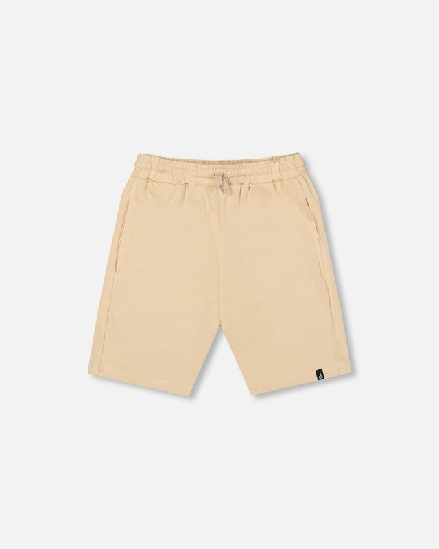 Organic Cotton Jersey Shorts Beige-0