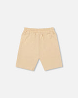 Organic Cotton Jersey Shorts Beige-1