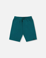 Organic Cotton Jersey Shorts Dark Turquoise-0
