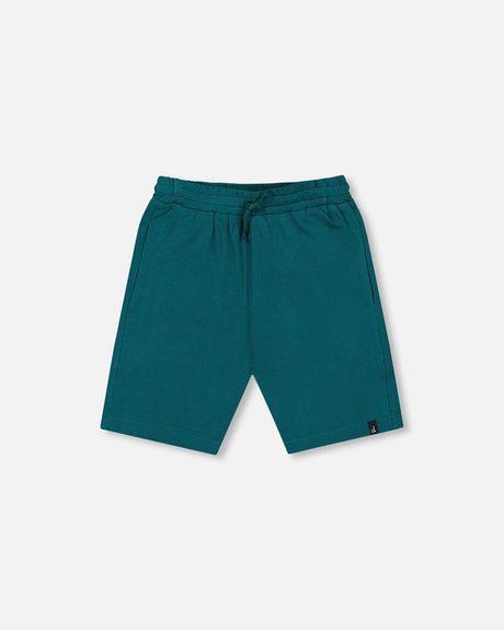 Organic Cotton Jersey Shorts Dark Turquoise-0