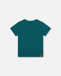 Organic Cotton Jersey T-Shirt Solid Dark Turquoise-0