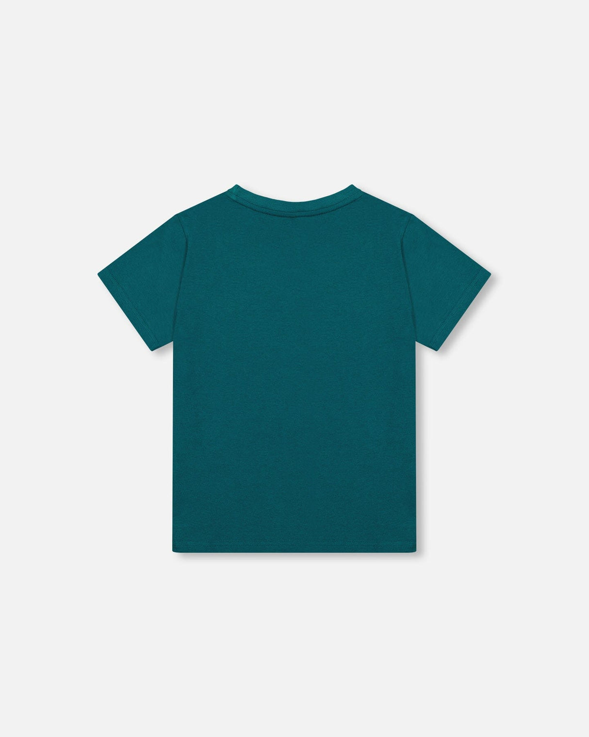 Organic Cotton Jersey T-Shirt Solid Dark Turquoise-2