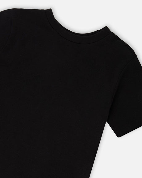 Organic Cotton Jersey T-Shirt Solid Black-2