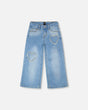 Wide Leg Light Blue Denim Jeans-0