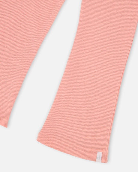 Crinkle Jersey Leggings Peach Pink-4