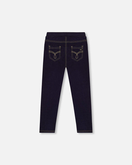 Navy Blue Denim Jeggings-1