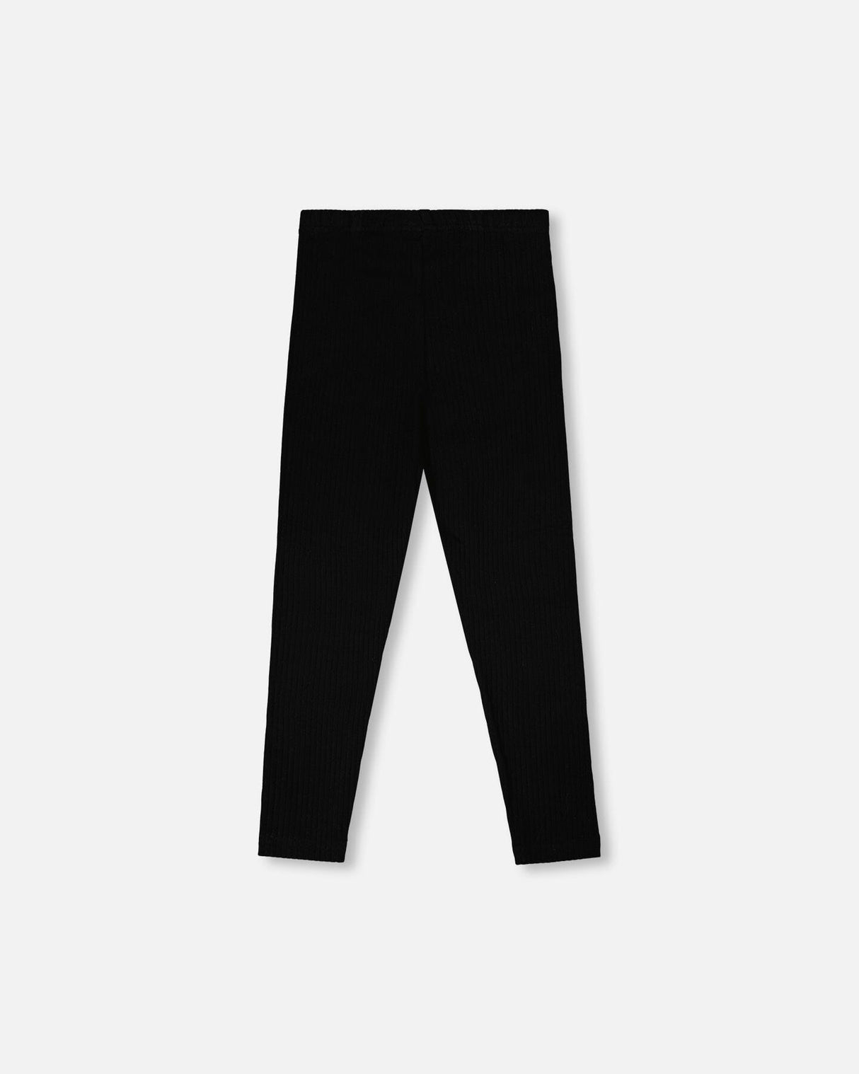 Full-Length Rib Leggings Black-2