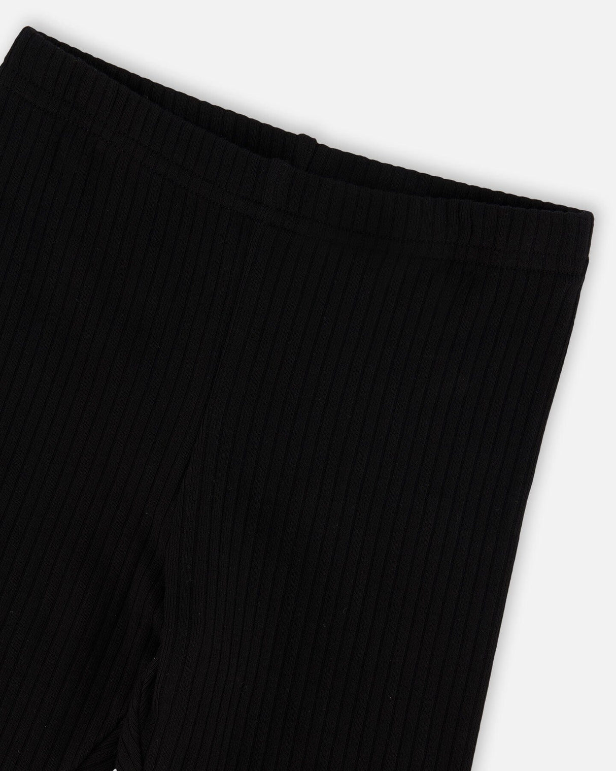 Rib Biker Leggings Black-2
