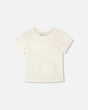 Crinkle Jersey T-Shirt Off White-0