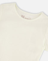 Crinkle Jersey T-Shirt Off White-3