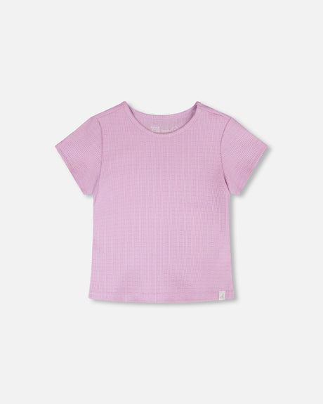 Crinkle Jersey T-Shirt Lilac-0