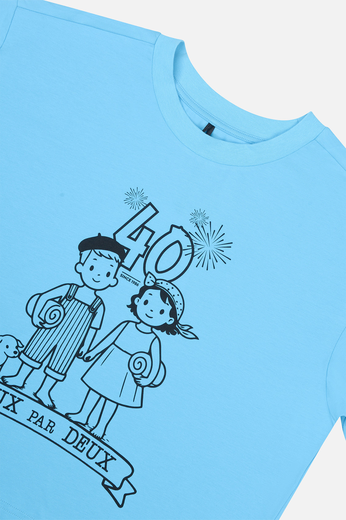 40Th Anniversary Graphic T-Shirt Sky Blue-4