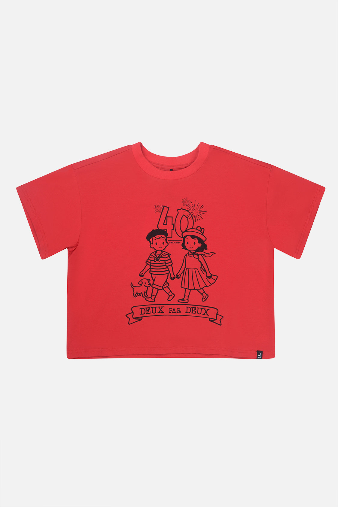 Adult 40Th Anniversary Graphic T-Shirt Poppy Red-0