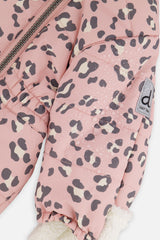 Deux par Deux rose leopard baby car-seat snowsuit, product photo 7