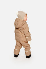 Baby in Beige Deux par Deux Baby Cloud snowsuit with fold-over cuffs and ankles