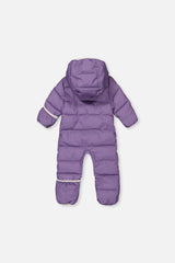 Violet Baby Cloud one-piece snowsuit side detail