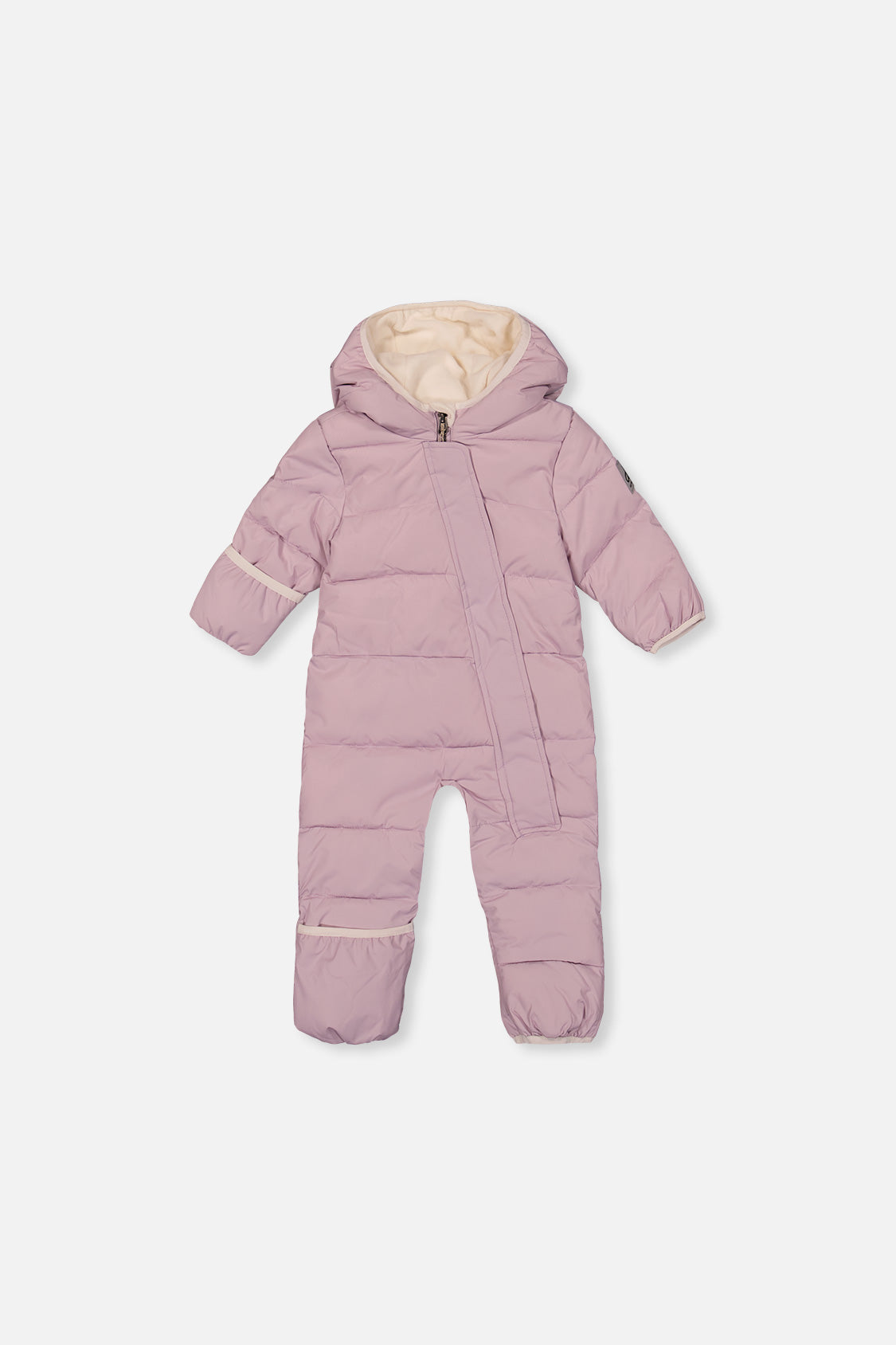 Deux par Deux Baby Cloud Lavender car seat snowsuit -20°C 5K front view 3M-24M