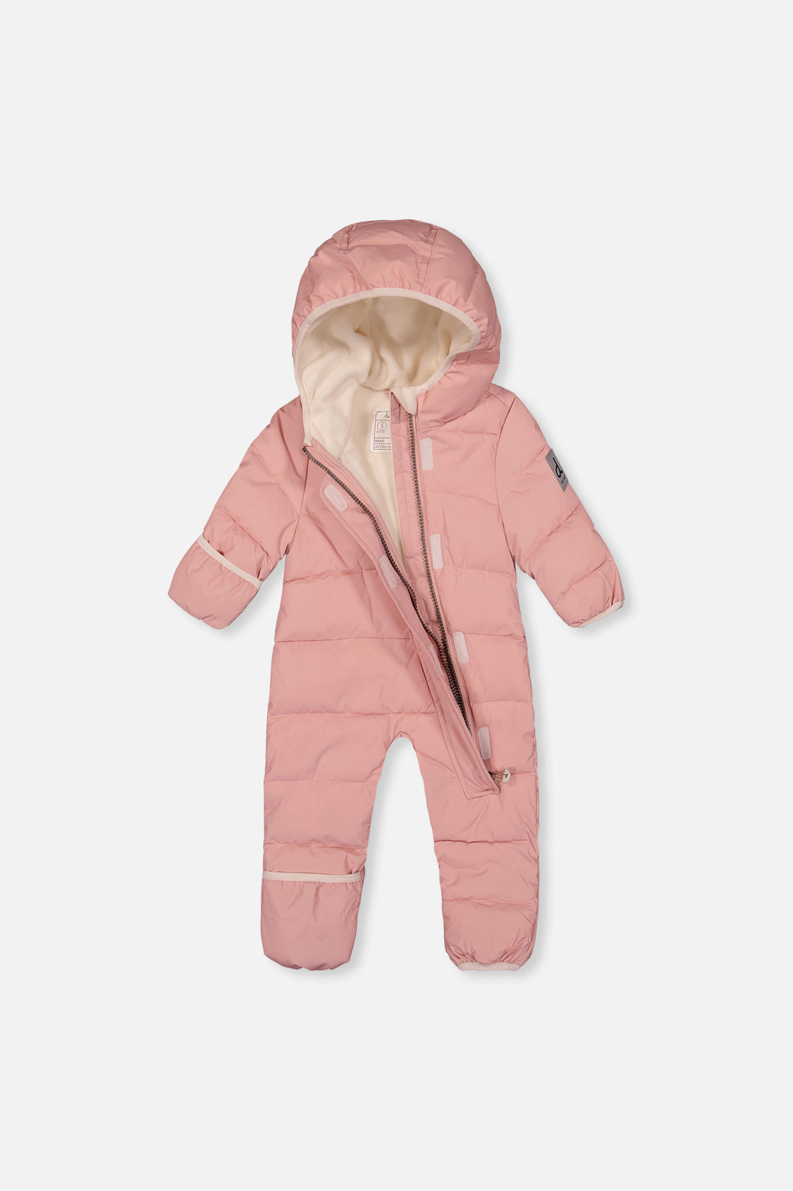 Deux par Deux Baby Cloud Pale Dusty Pink car seat snowsuit alternate product view