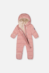 Deux par Deux Baby Cloud Pale Dusty Pink car seat snowsuit alternate product view