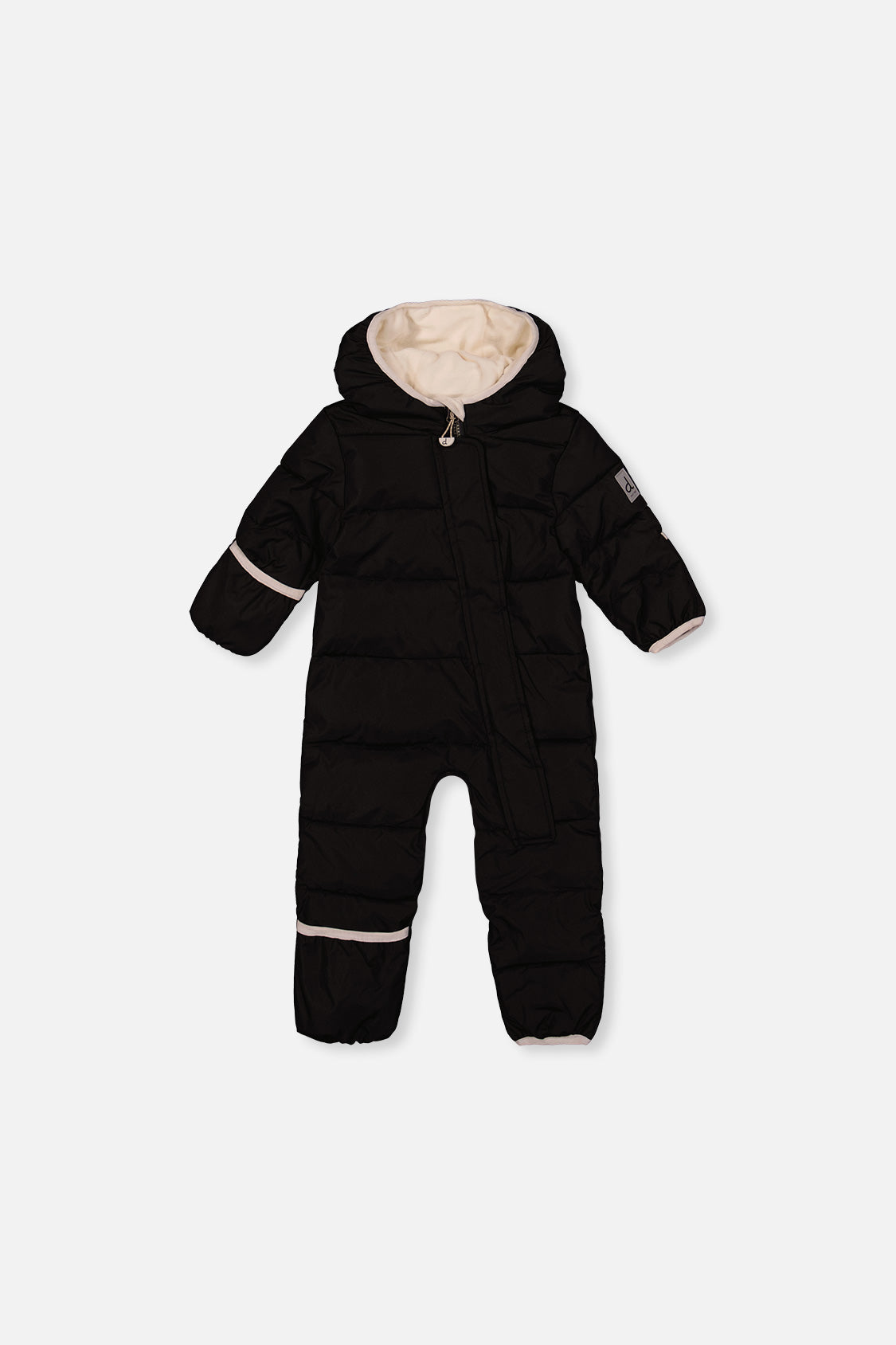 Deux par Deux Baby Cloud Black car seat snowsuit -20°C 5K front view 3M-24M