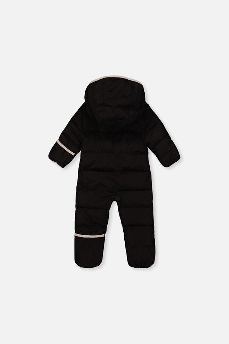 Deux par Deux Baby Cloud Black one-piece car seat snowsuit alternate product view