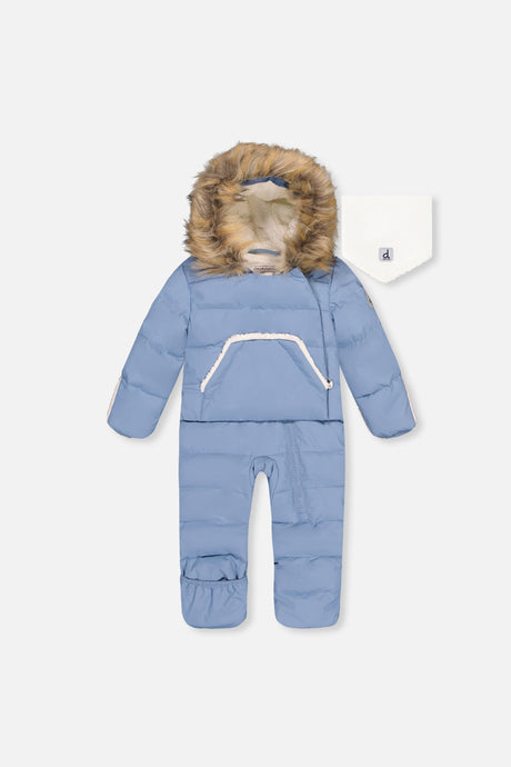 Deux par Deux baby boy SNUG Blue Grey car seat snowsuit -20°C 5K sizes 3M-2T