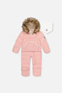 Deux par Deux Baby Snug Pale Dusty Pink car seat snowsuit -20°C 5K for 3M-2T
