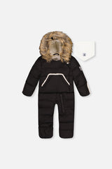 Deux par Deux Baby Snug black car seat snowsuit -20°C 5K for 3M-2T