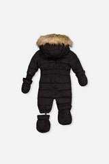 Deux par Deux Baby Original puffy one-piece snowsuit in Black — alternate product view