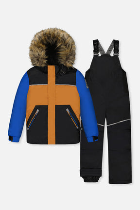 Deux par Deux boys DISCOVER black brown blue two-piece snowsuit -30°C 10K sizes 2-8