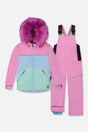 Deux par Deux girls pinkish violet DISCOVER snowsuit set