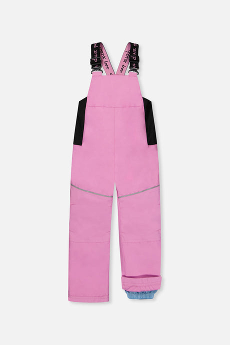 Pinkish violet DISCOVER snow bib pants with adjustable suspenders