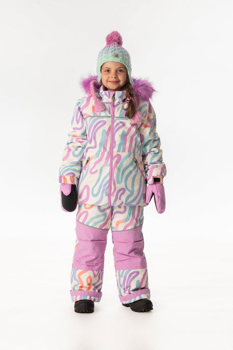 Deux par Deux Two Piece Discover Snowsuit Multicolored Line Print