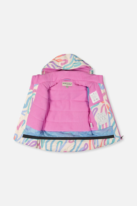 Deux par Deux DISCOVER girls snowsuit with detachable hood and reflective details