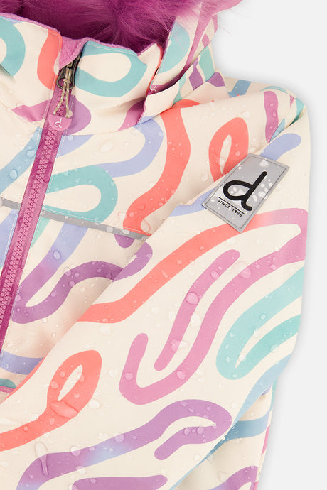 Deux par Deux Two Piece Discover Snowsuit Multicolored Line Print