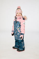 Kids One Piece Discover Snowsuit Blue And Pink Unicorn Print-4