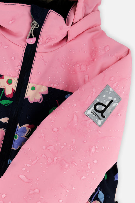 Deux par Deux Kids One Piece Discover Snowsuit Blue Floral Print P4 product view