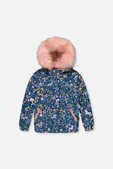 Deux par Deux girls Discover snowsuit -30°C blue pink unicorn winter set