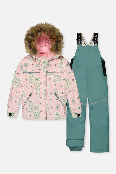 Deux par Deux girls DISCOVER white retro pink two-piece snowsuit -30°C 10K sizes 2-8