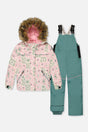 Deux par Deux girls DISCOVER white retro pink two-piece snowsuit -30°C 10K sizes 2-8