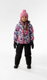 Light Weight Two Piece Chill Snowsuit Purple Floral Print-3