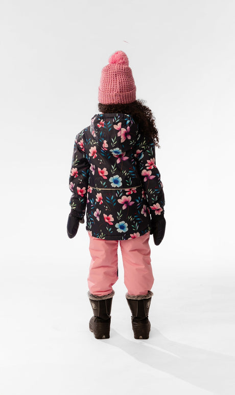 Deux par Deux Light Weight Two Piece Chill Snowsuit Blue Floral Print