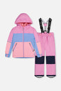Light Weight Two Piece Chill Snowsuit Pink Blue And Mauve-0